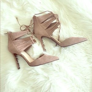 Jessica Simpson Totally Taupe Kid Suede size 9M